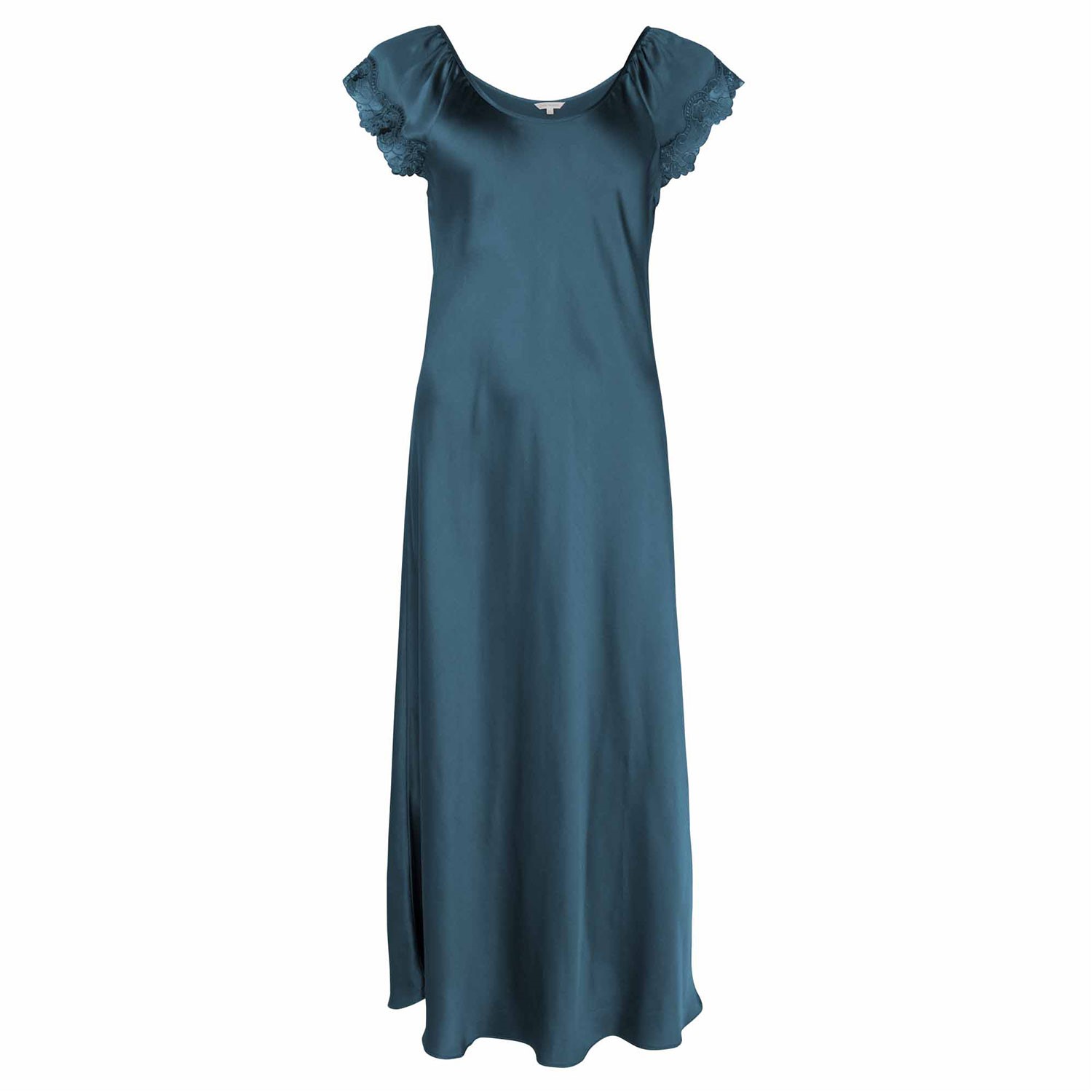 Pure Silk Shortsleeve Long Nightdress